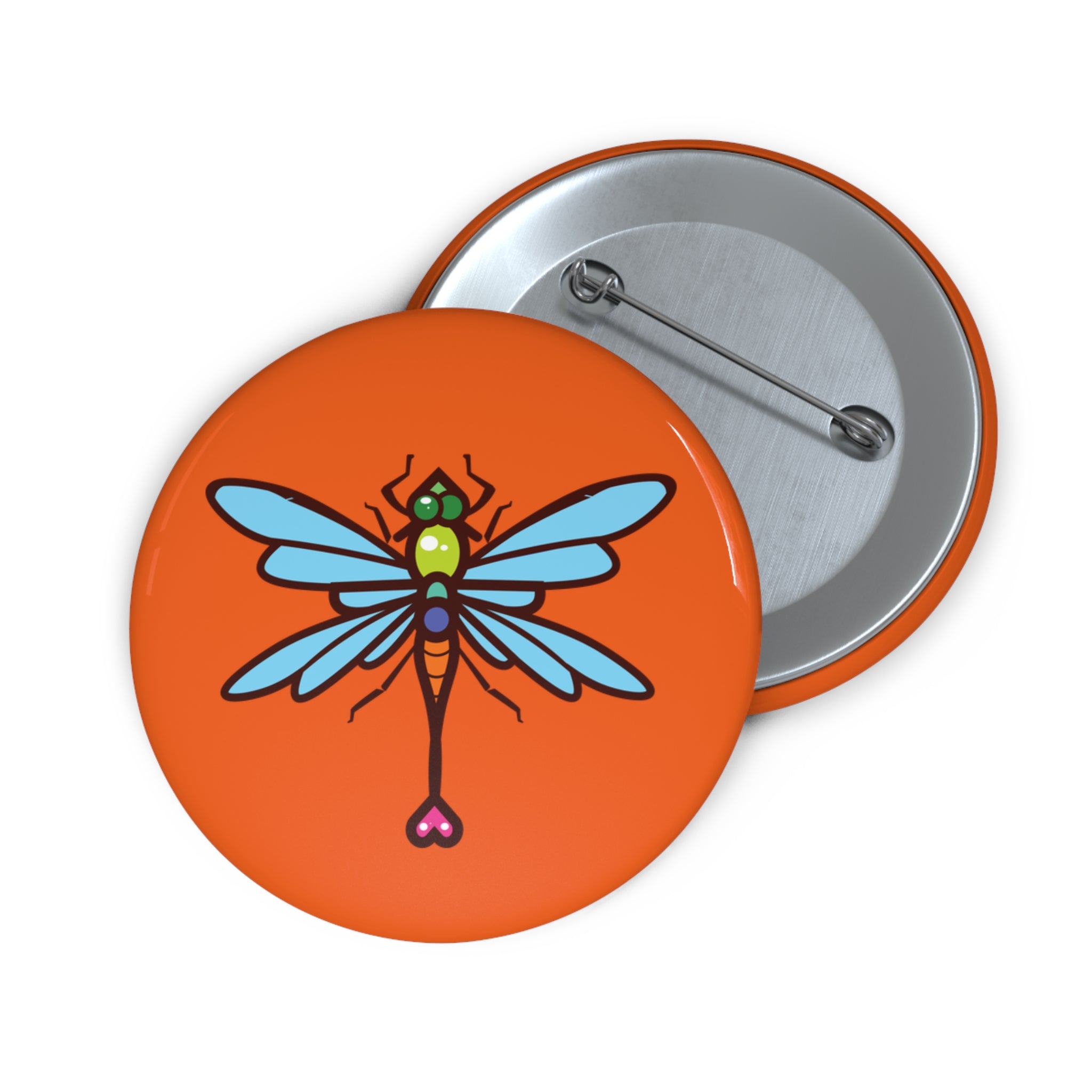 Dragonfly Button (orange)