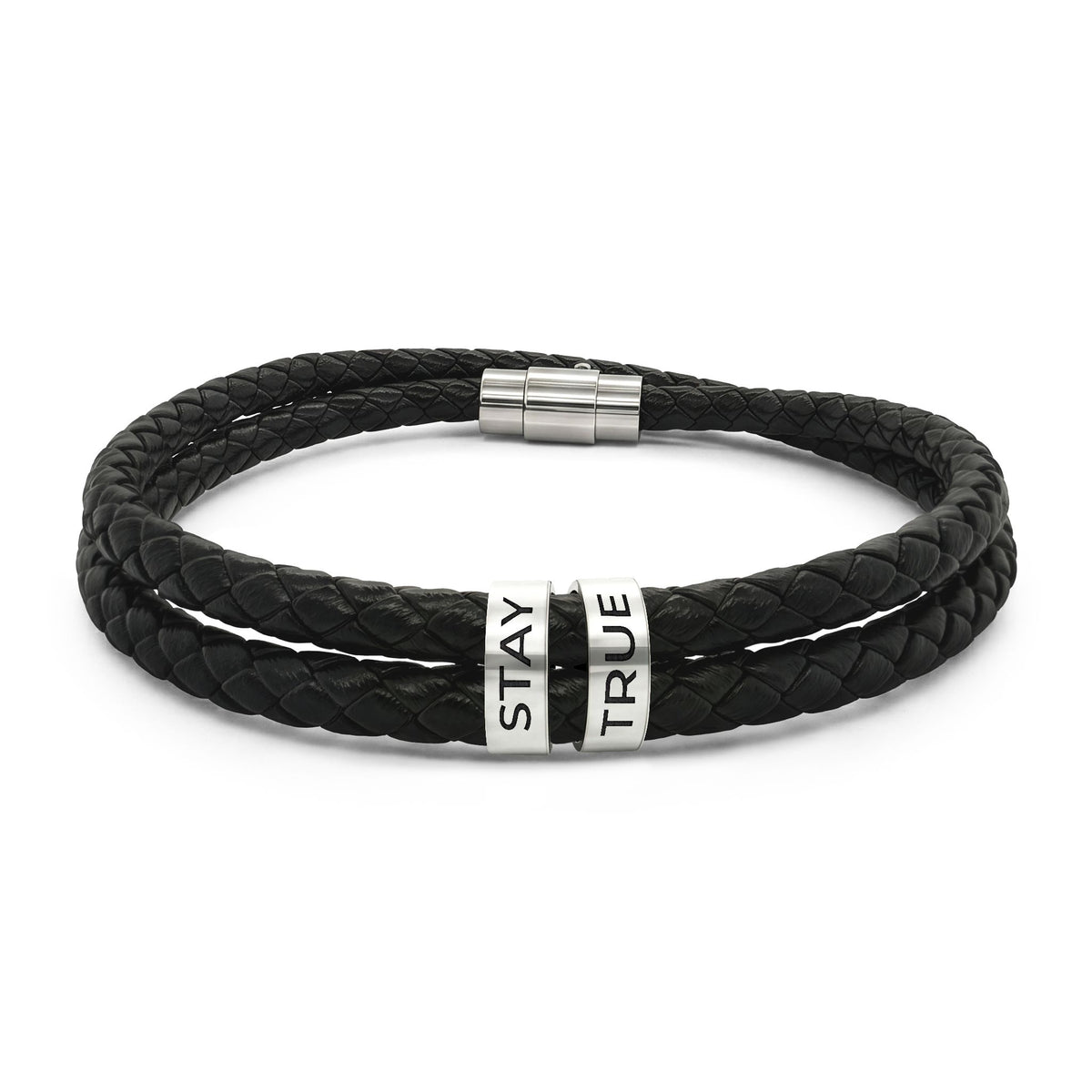 Stay True To You Braided Leather Bracelet